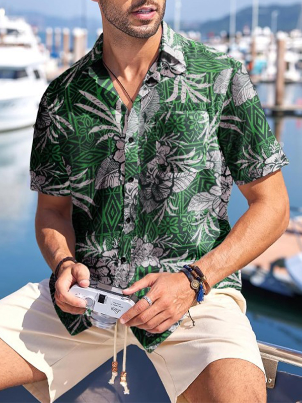 Hawaii West Coast Holiday Style Short Sleeves
