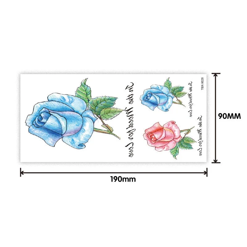Waterproof sweat female flower tattoo sticker Ladies flower rose peony plum blossom tattoo sticker