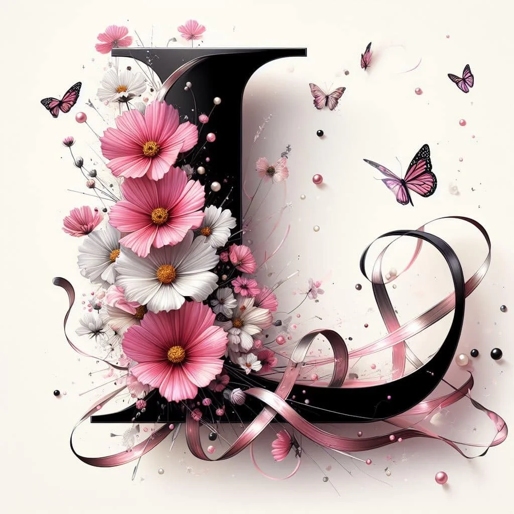 Diamond Painting - Full Round Drill - Flower Butterfly Alphabet(Canvas|30*30cm)