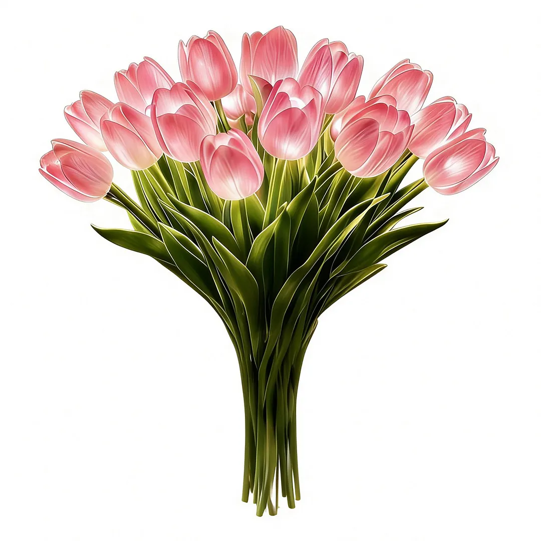 15Pcs Radiant Romantic Tulip Light LED Adjustable Tulip Night Light Warm Light Luminous Bouquet Ornament Gift for Anniversary/Wedding/Birthday