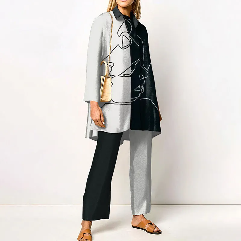Brownm Sleeve Outfit Urban Cool Popular Digital Blouses