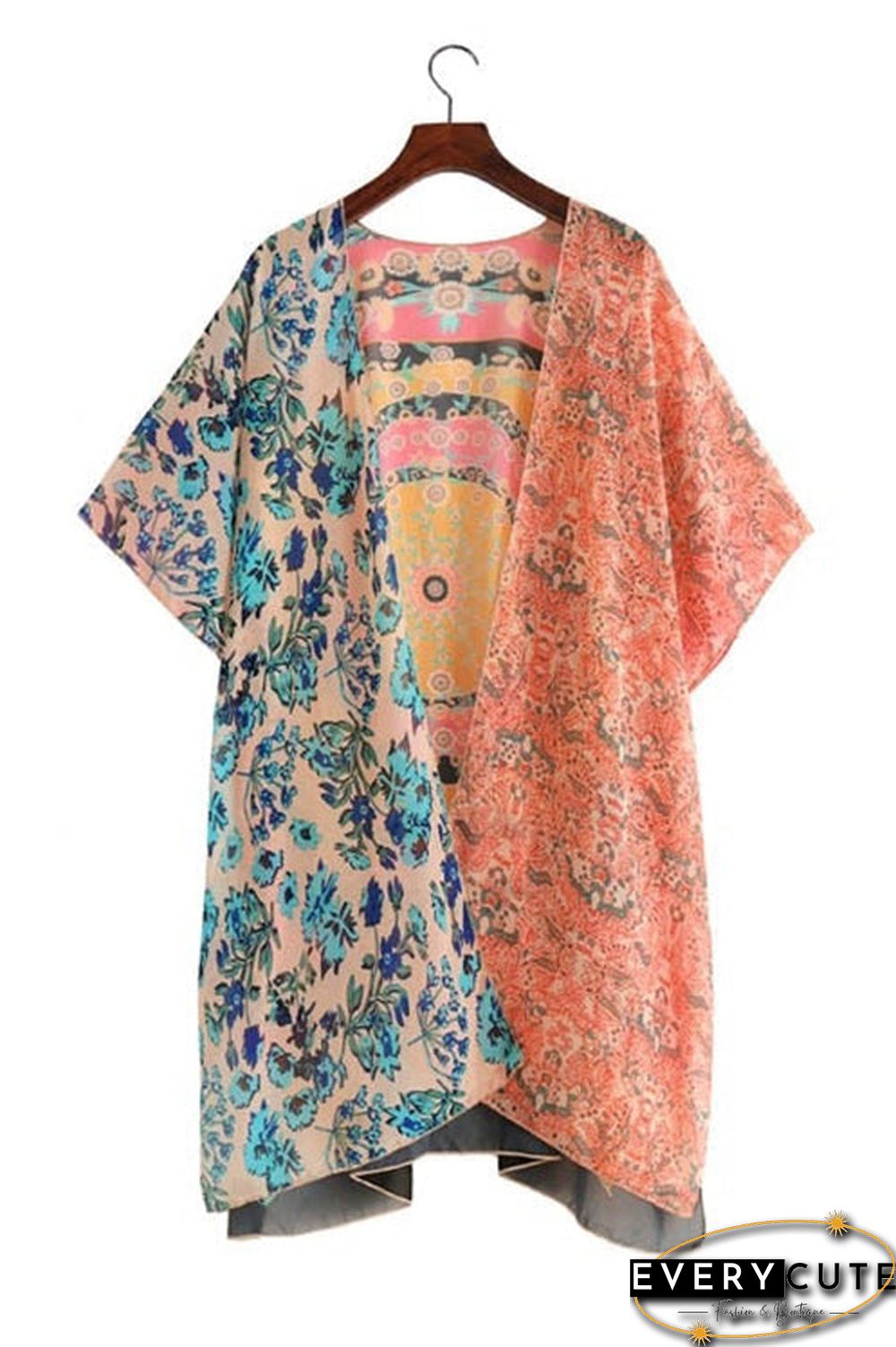 Mix Print Kimono