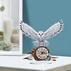 5D DIY Special Shape Diamond Painting Desk Ornament Handmade Clock Kit(Owl Dreamcatcher)