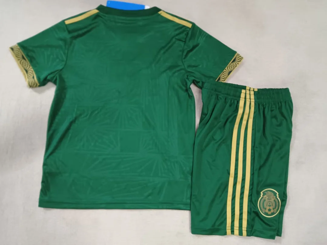 2025 Mexico Green Kids Kit Soccer Jersey Thai Quality