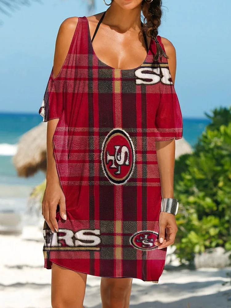 San Francisco 49ers
Casual Loose Off Shoulder Dress