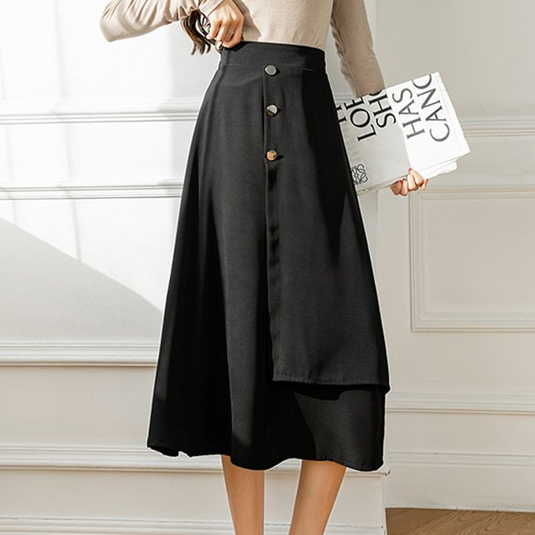 A-Line Asymmetric Skirts QueenFunky