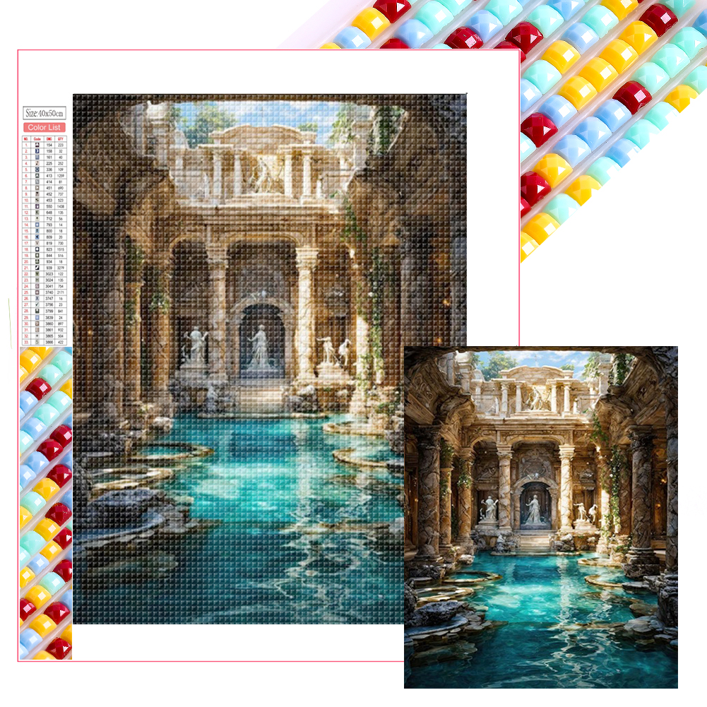 Roman Baths 40*50cm(picture) full square drill diamond painting