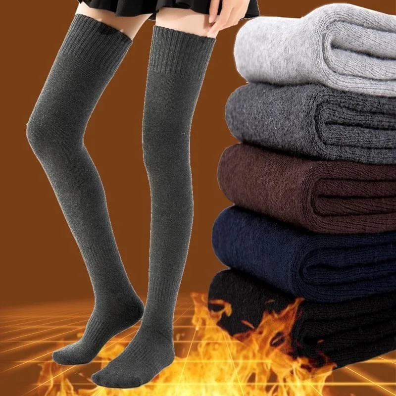 Winter Warm Cotton Thick Terry Socks Thigh High Over Knee High Socks SP14734