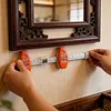 Picture Hanging Tool Magnetic Alignment Ruler with Built in Level Frame Positioning Tool 3 In 1 Fixed Point Balance Rulers for Photo Frames/Wall Decor/Mirrors