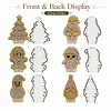 6pcs DIY Pearl Diamond Painting Christmas Cards Set&ndash; Freestanding 3D Holiday Greeting Cards with Writable Back, Festive Table Display Decor