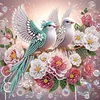Flower Bird - Crystal Rhinestone Diamond Painting