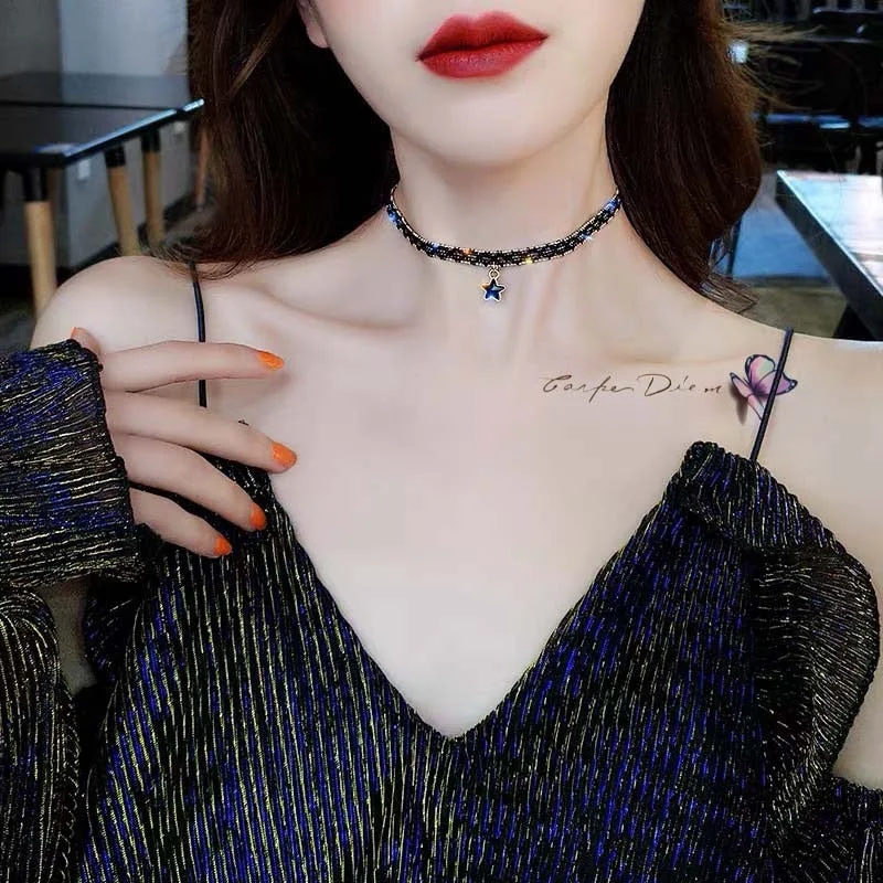 30Pcs/Set No Repeat Temporary Tattoo Stickers Waterproof Arm Clavicle Body Art Sticker Disposable butterfly tatouage temporaire