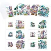 Garden Gnome DIY Diamond Painting Greeting Card Set with Envelopes, Partial Drill Rhinestone Mosaic Postcards 5.91x5.91 inch for Birthdays and Special Occasions
