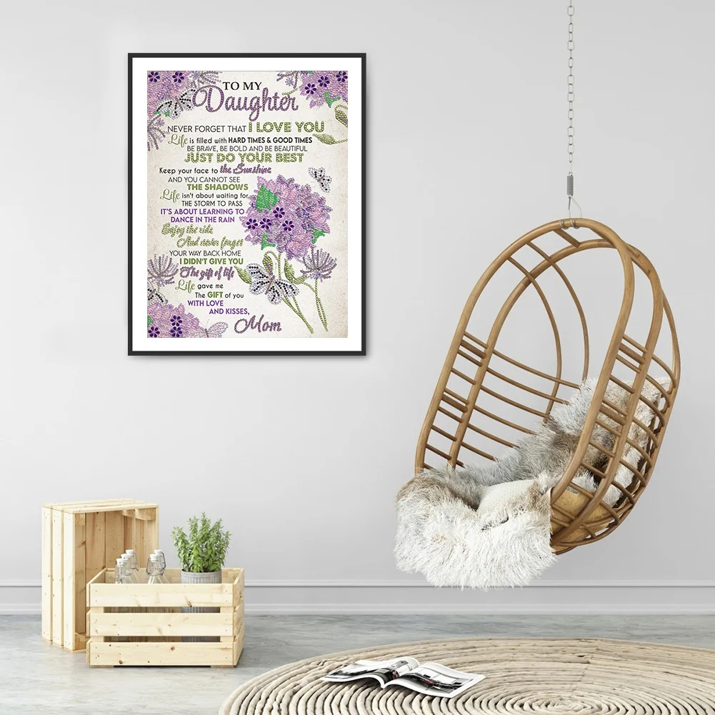 Diamond Painting - Partial Special Shaped Drill - Letters(30*40cm)