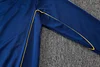 Joyfball 2025/2026 Real Madrid Long Zipped Jacket Retro Version Royal Blue Soccer Jersey 1:1 Thai Quality 