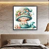 Mermaid Dwarf-14CT Stamped Cross Stitch Egyptian Cotton 60*60cm/23.62*23.62in(Big Size)