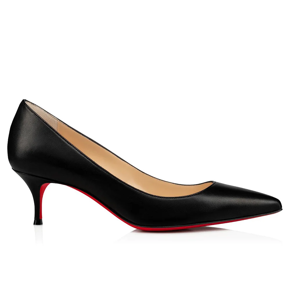 60mm Kitten Red Soles Summer Daily Matte Pumps-vocosishoes