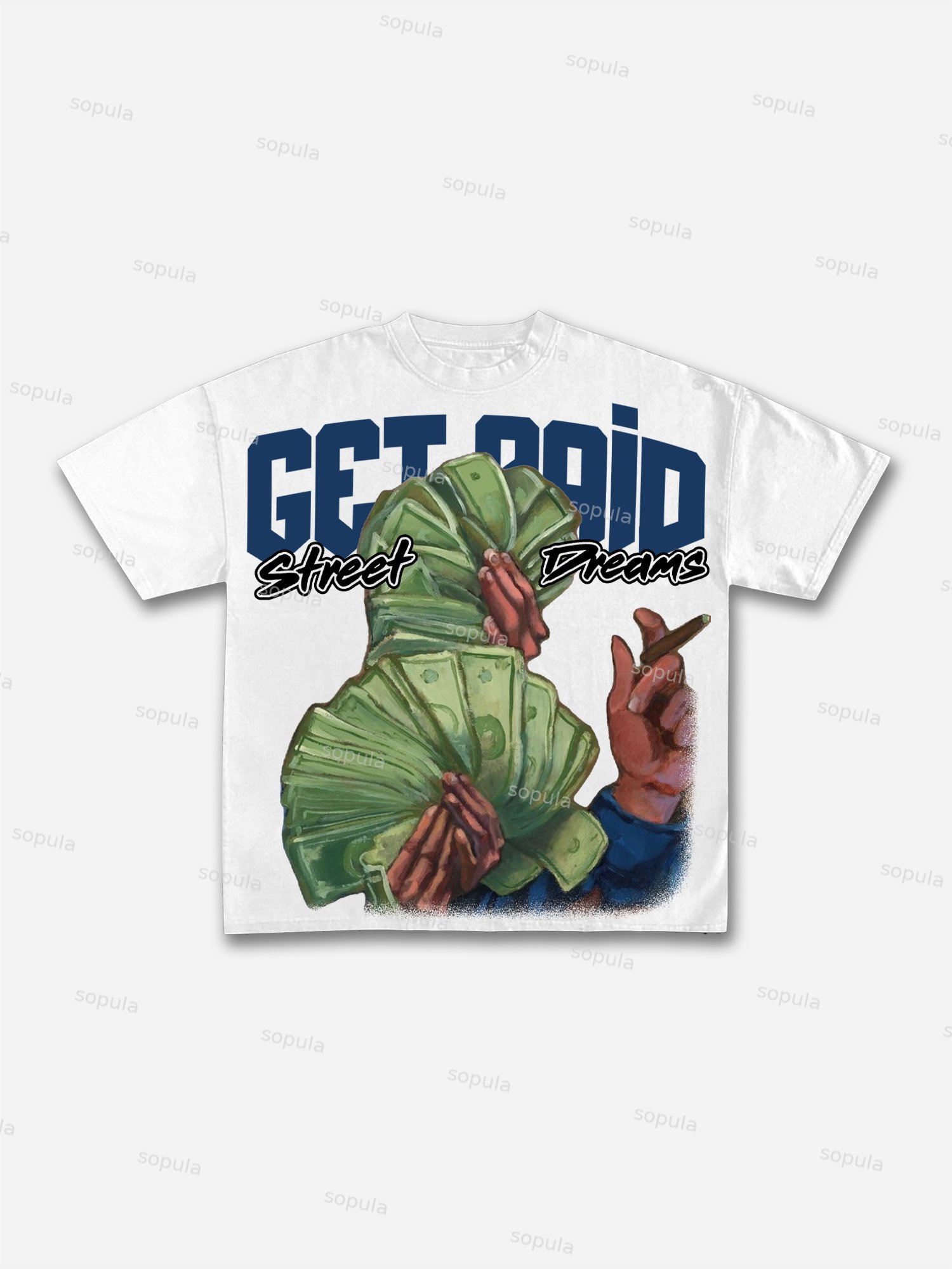 Money Matters Retro Graphic Cotton T-shirt - Sopula｜Premium Graphic Tees & Graphic Clothing