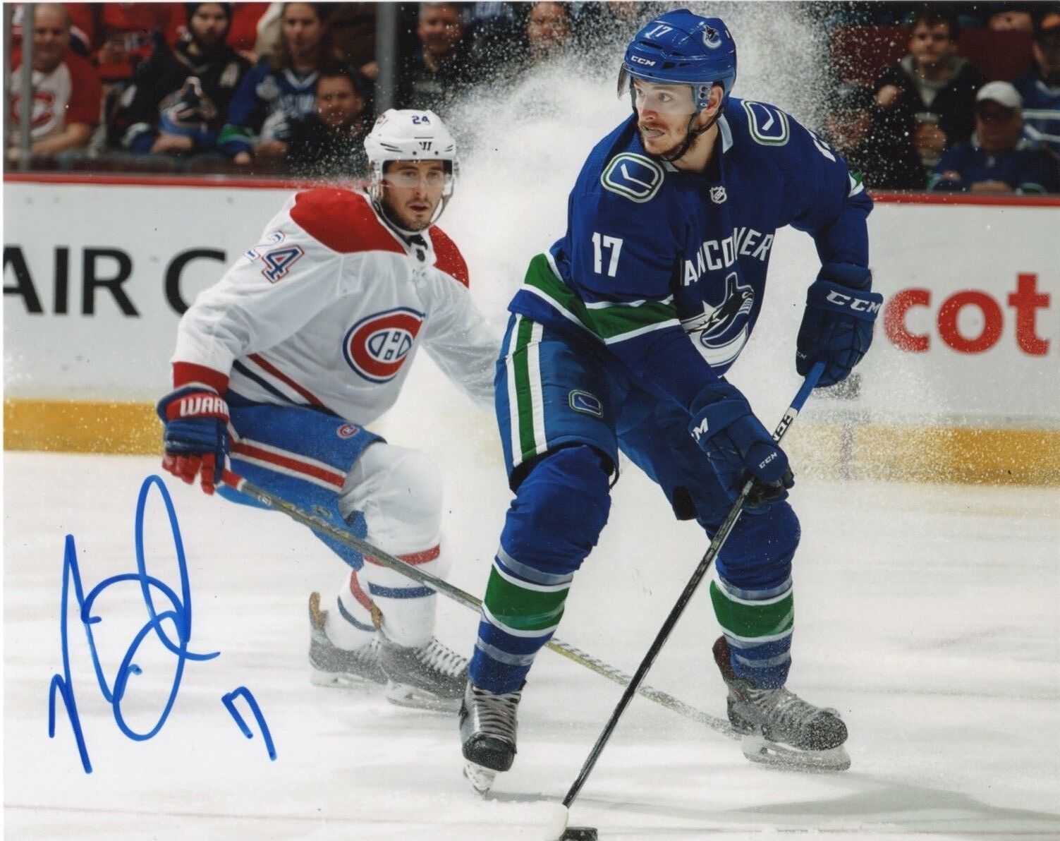 Vancouver Canucks Nic Dowd Autographed Signed 8x10 NHL Photo Poster painting COA #2