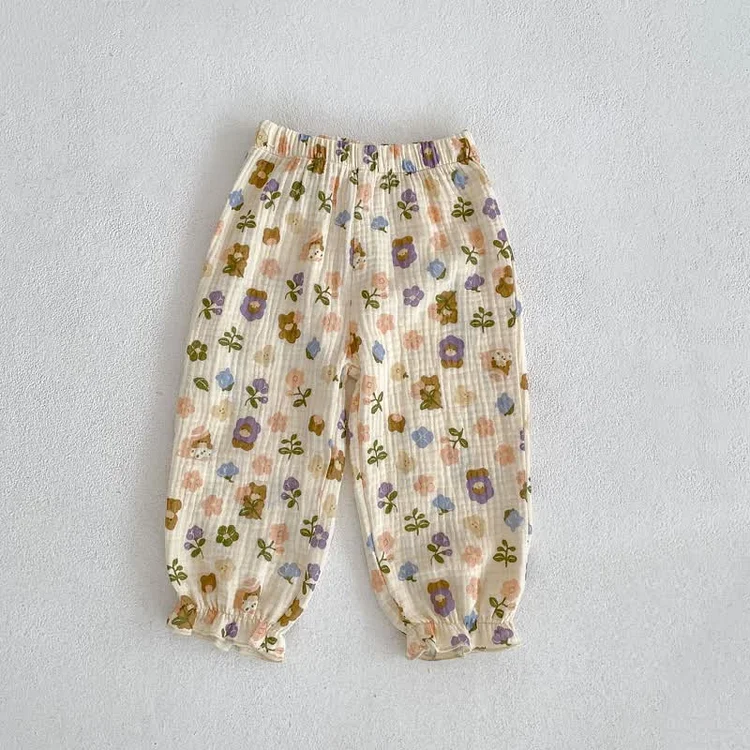 Baby Bear Floral Linen Pants