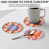 (US Only)6PCS Acrylic Washable Diamond Painting Crafts Coaster with Holder (Mandala #1)
