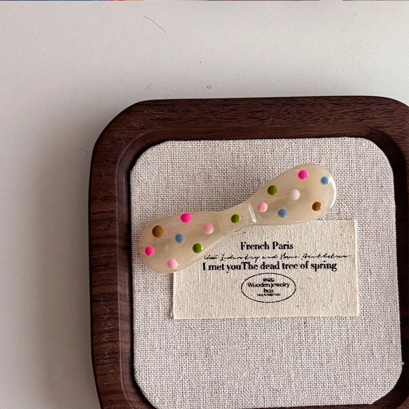 Love Color Oil Dropping Wave Dot Hairpin Dot Side Clip Cute Side Bangs Clip Broken Hairpin Hair Accessories
