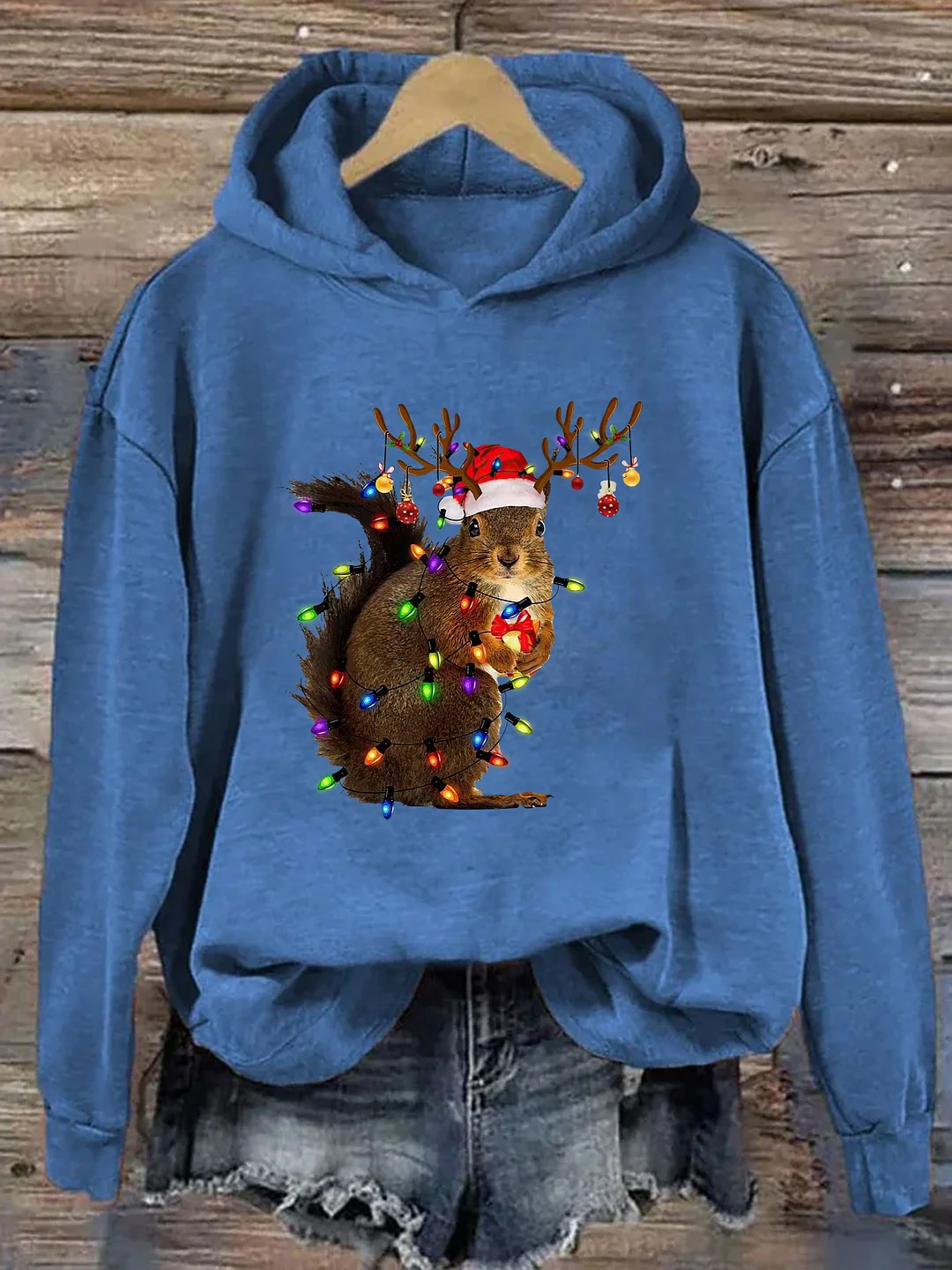 Squirrel Christmas Lights Hoodie