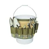 Sogaml Bucket Tools Organizer, Oxford Cloth Bag with Hook Heavy Duty Storage Bag Fits on 5 Gallon Bucket Ten-Compartmen Organizer Hold for Garden Tool, Acid green, 201126QY02-10058-1455555881