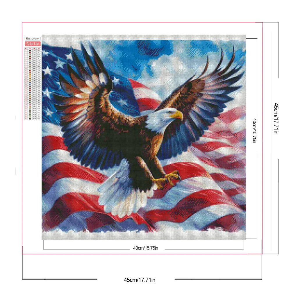 Partial AB Diamond Painting - Full Square Drill - Eagle(Canvas|45*45cm)
