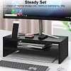 2-Tier Monitor Stand Riser with Phone Holder & Cable Management for Home Desktop