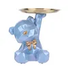 Bear Storage Tray Bear Tray Statue Decorative Jewelry Candy Tray for Home Office
