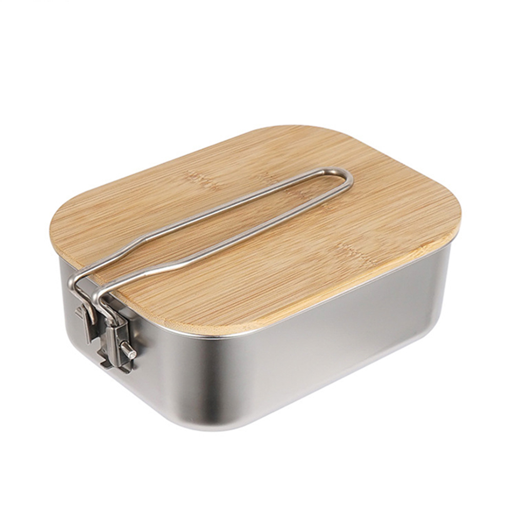 

Portable Outdoor Lunch Box Stainless Steel Bamboo Wood Cutting Board Cover, 501 Original