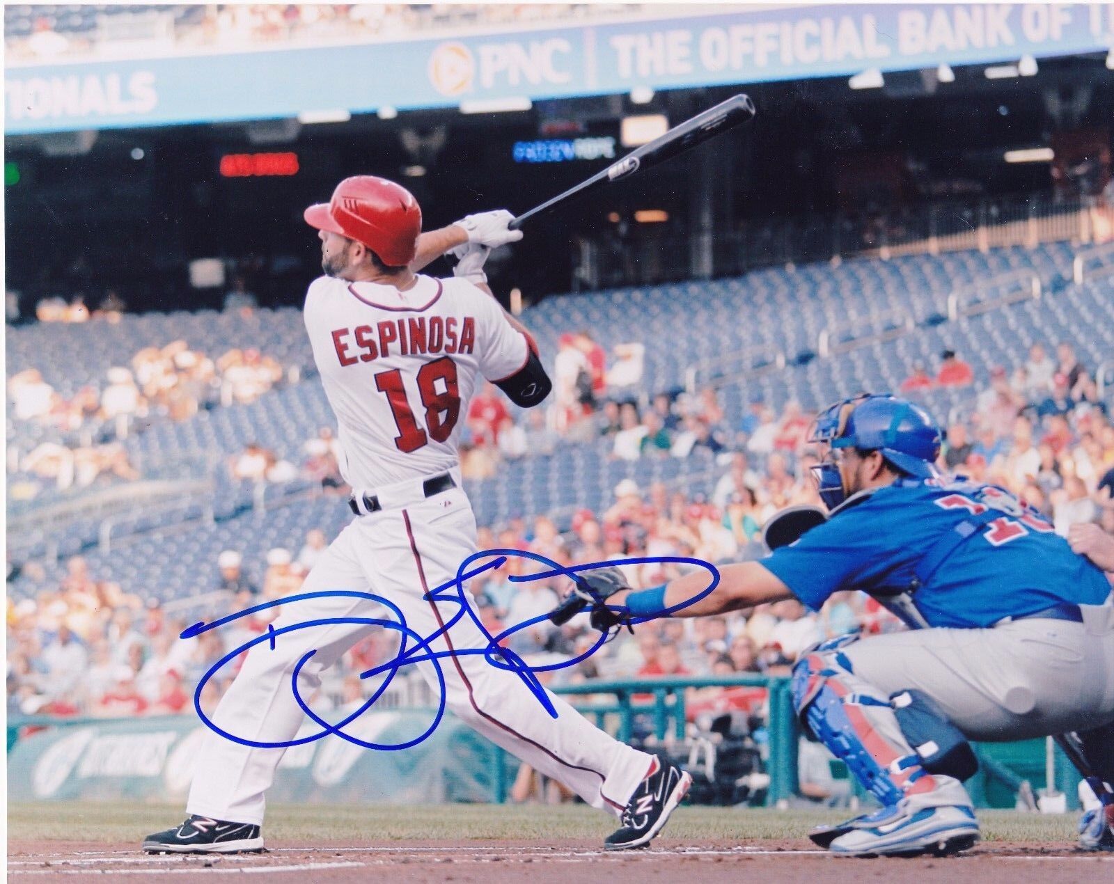 DANNY ESPINOSA WASHINGTON NATIONALS ACTION SIGNED 8X10