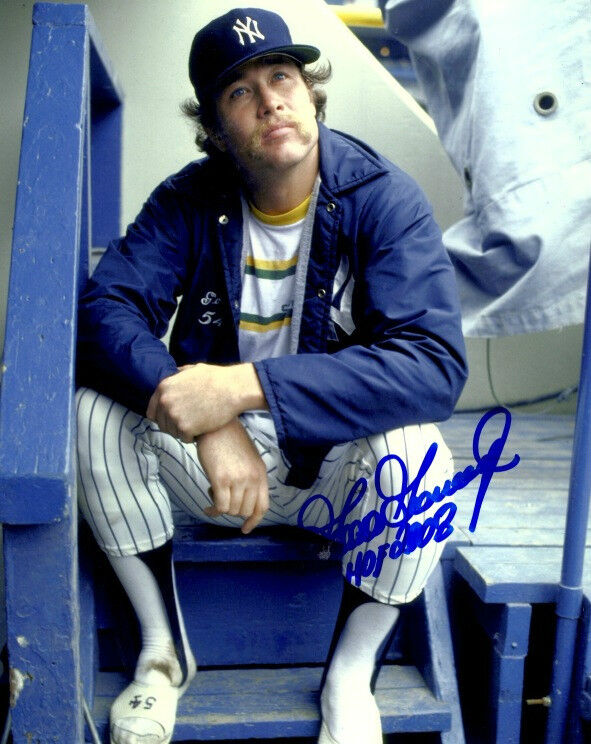 Signed 8x10 GOOSE GOSSAGE New York Yankees Photo Poster painting - COA