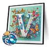 Butterfly Flower V 5D Partial Drill DIY Diamond Painting Kit 30*30cm