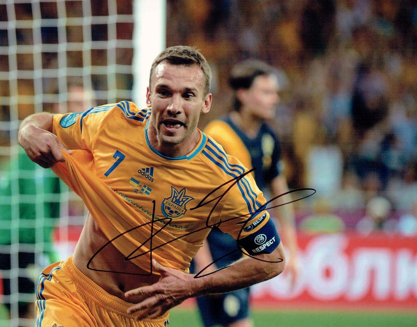 Andriy SHEVCHENKO Signed Autograph 14x11 Rare Ukraine Photo Poster painting AFTAL COA Football