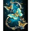 11CT Butterfly-Cross Stitch-40*50cm/15.7x19.7in
