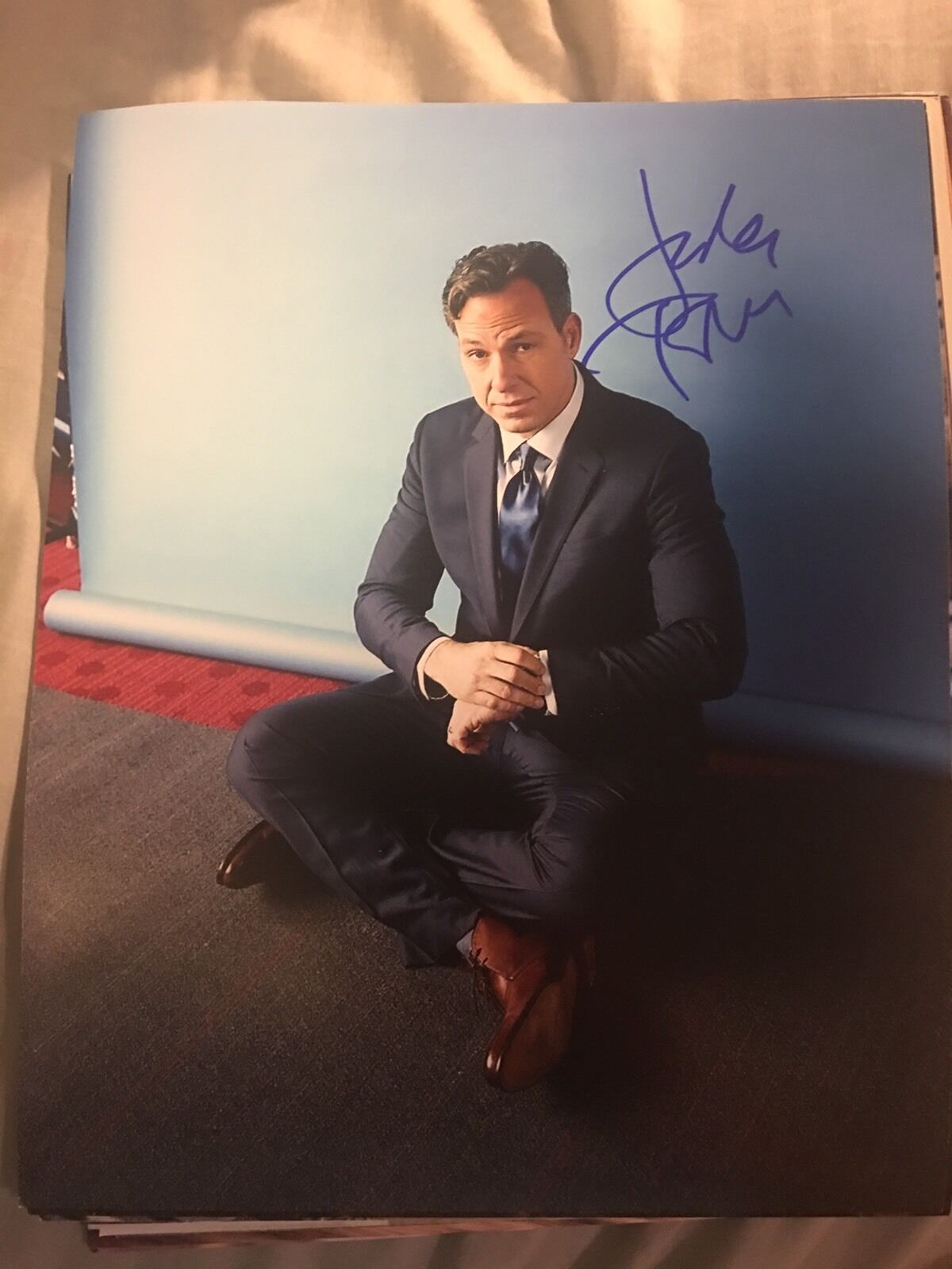 Jake Tapper Signed 8x10 Photo Poster painting COA Autograph State Of The Union CNN D9