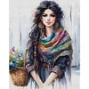 Bohemian Woman-11CT Stamped Cross Stitch 50*60cm/19.69*23.62in(Big Size)