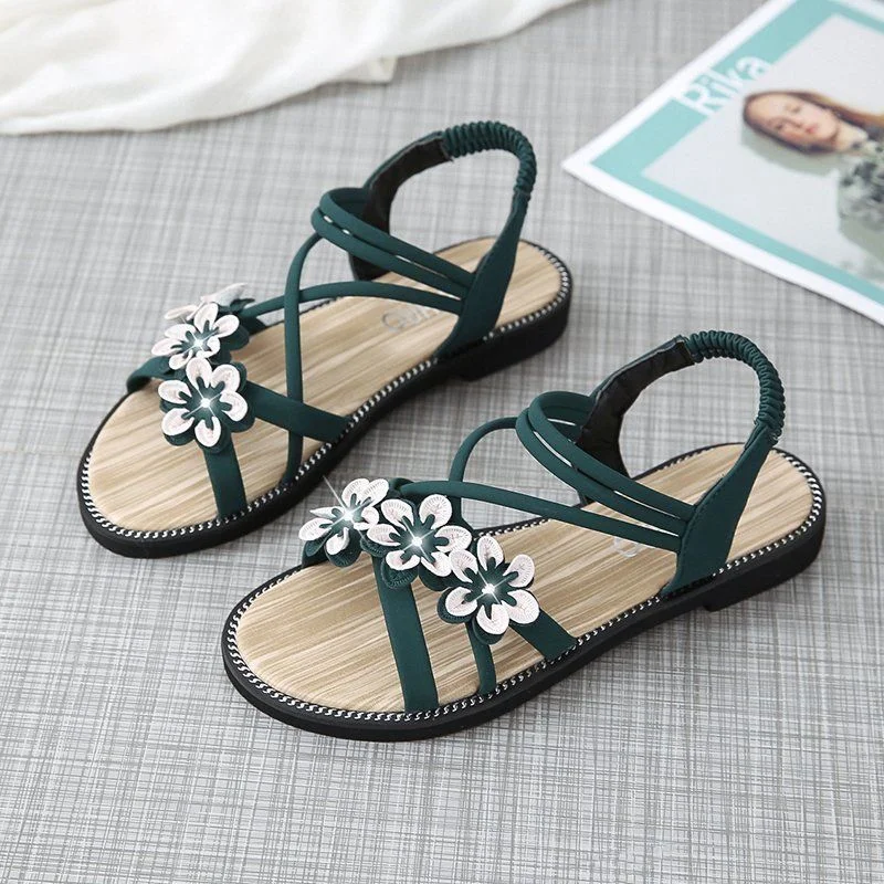 2022 Women Shoe Sandal Summer Fairy Designer Flat Korean PU Platform Luxury Slipper Fashion Slides