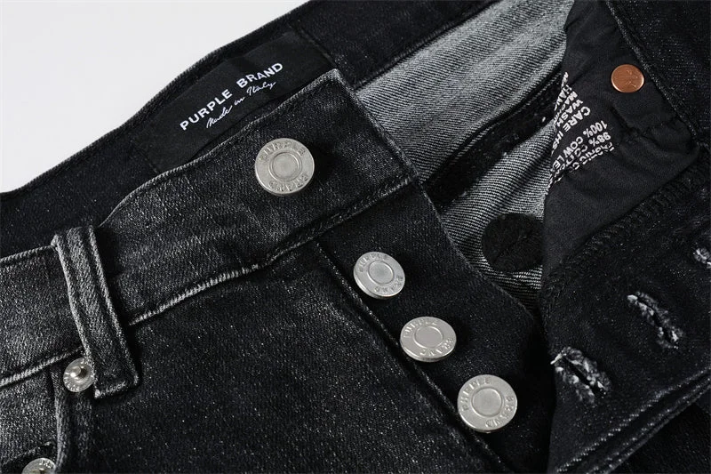 Purple Fashion Jeans 9079