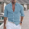Camicia casual traspirante a maniche lunghe da uomo