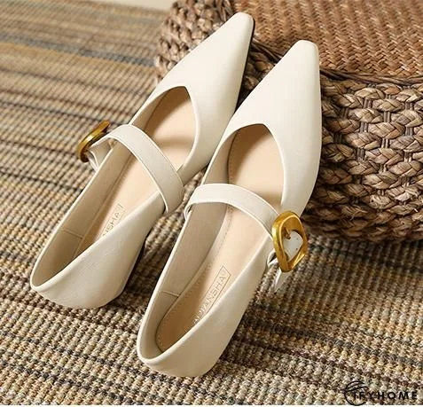 Women's Simple Buckle Casual High Heels | IFYHOME