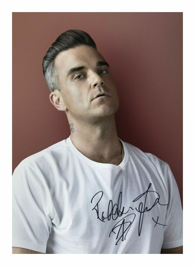 ROBBIE WILLIAMS AUTOGRAPH SIGNED PP Photo Poster painting POSTER