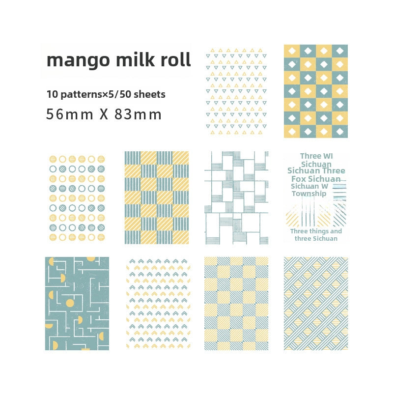 Yan Ji Material Paper Sweet Supply Series Korean Light Retro Hand Account Decoration Backing Paper 50 Into 10