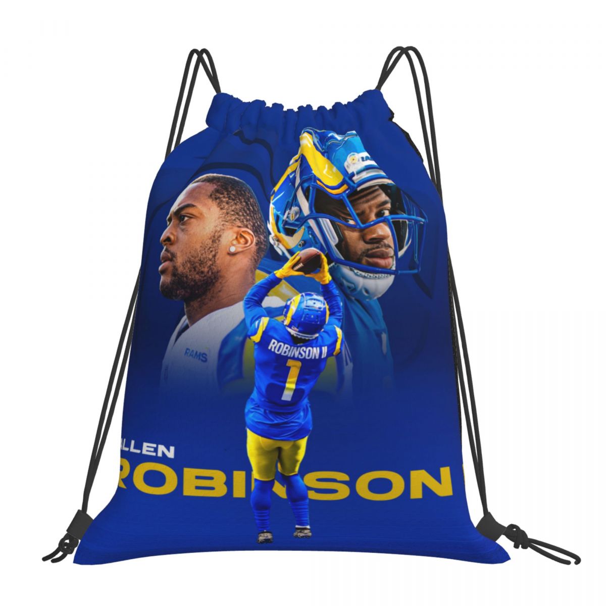 Los Angeles Rams Allen Robinson II Unisex Drawstring Backpack Bag Travel Sackpack