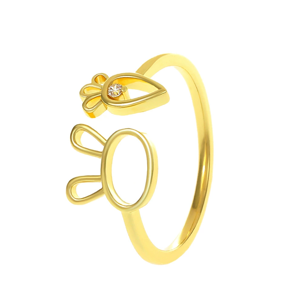 Rabbit Radish Gold-Plated Ring