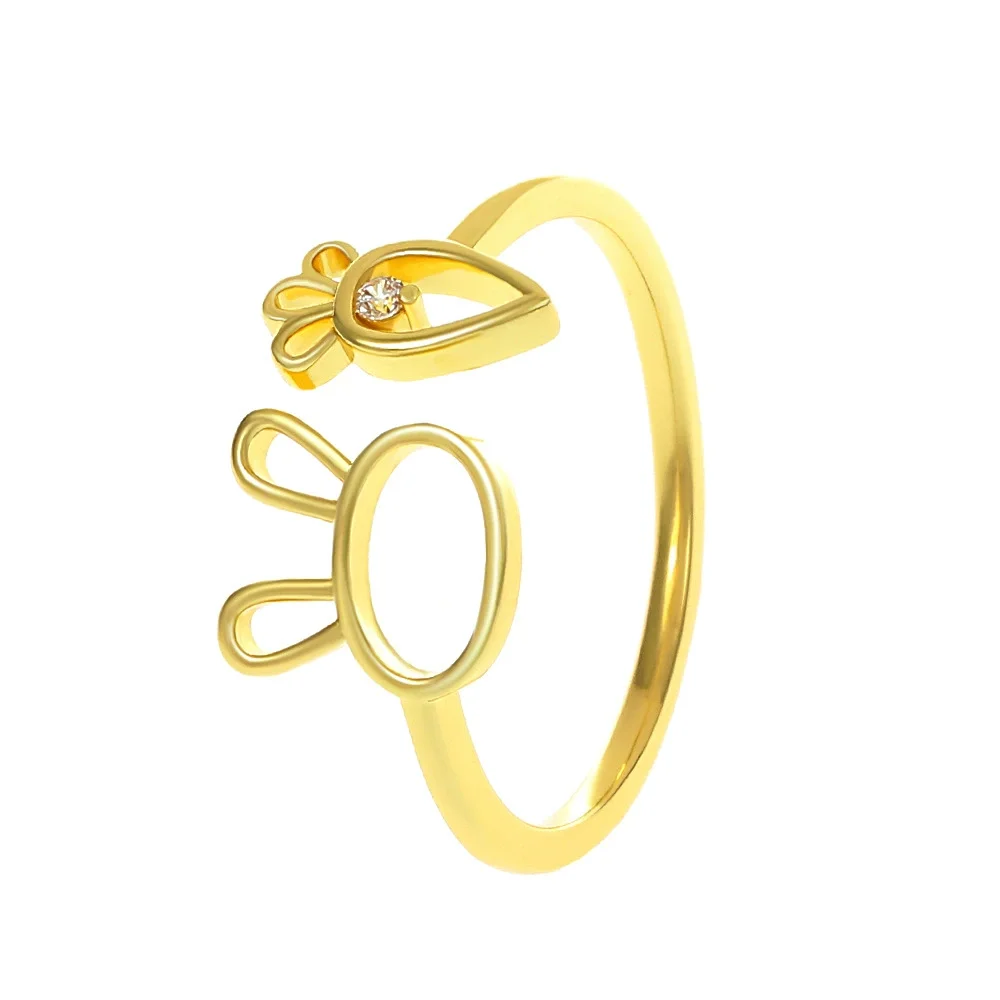 Rabbit Radish Gold-Plated Ring