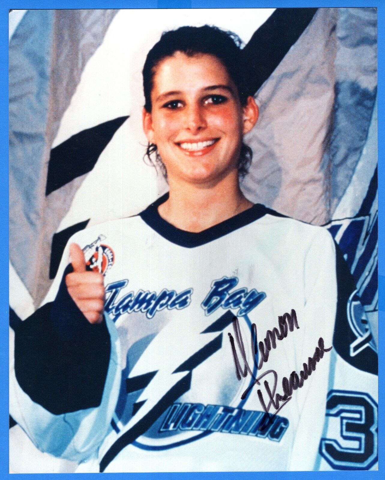 Manon Rheaume Canadian Ice Hokey Goalie Hand Signed Autograph 8x10 Photo Poster painting