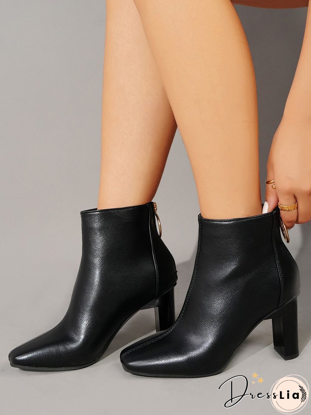 Comfortable High Heel Zip Martin Boots